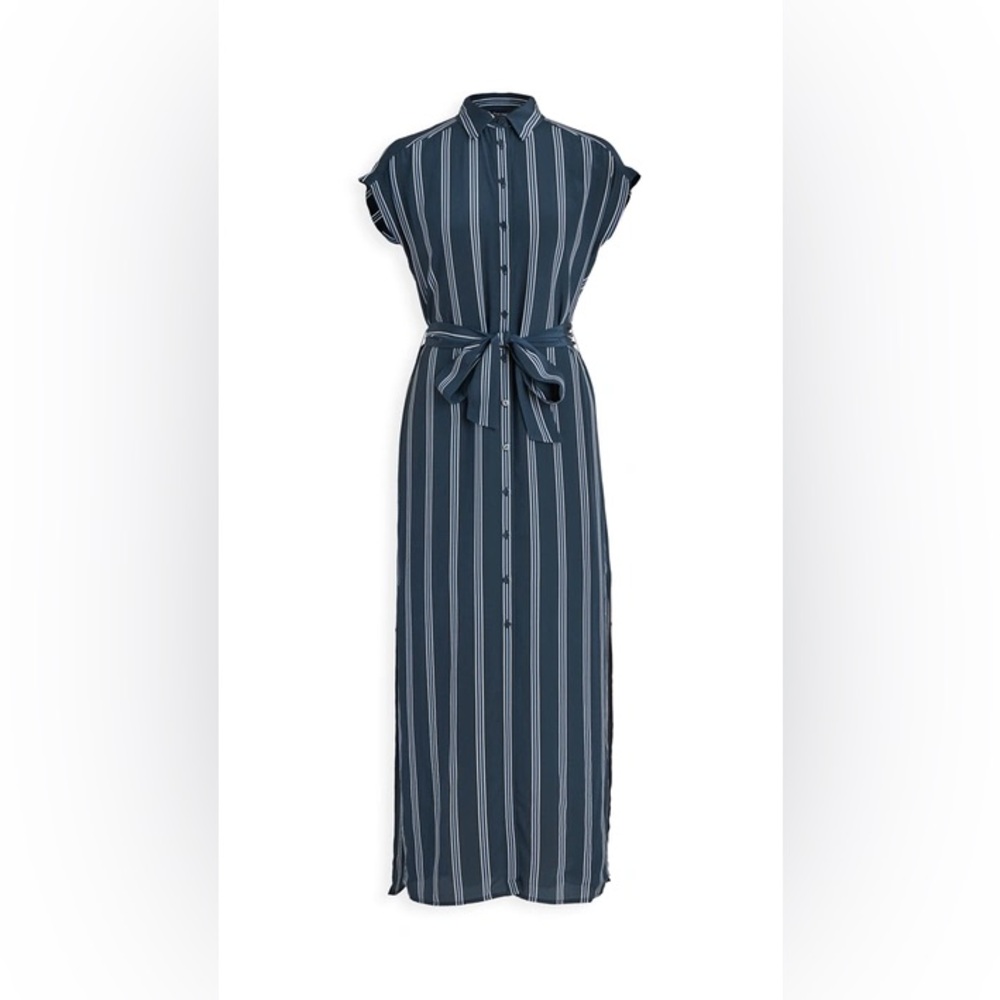 Club Monaco NWT Danielle Silk Maxi Button Front Shirt Belted Dress Size 12